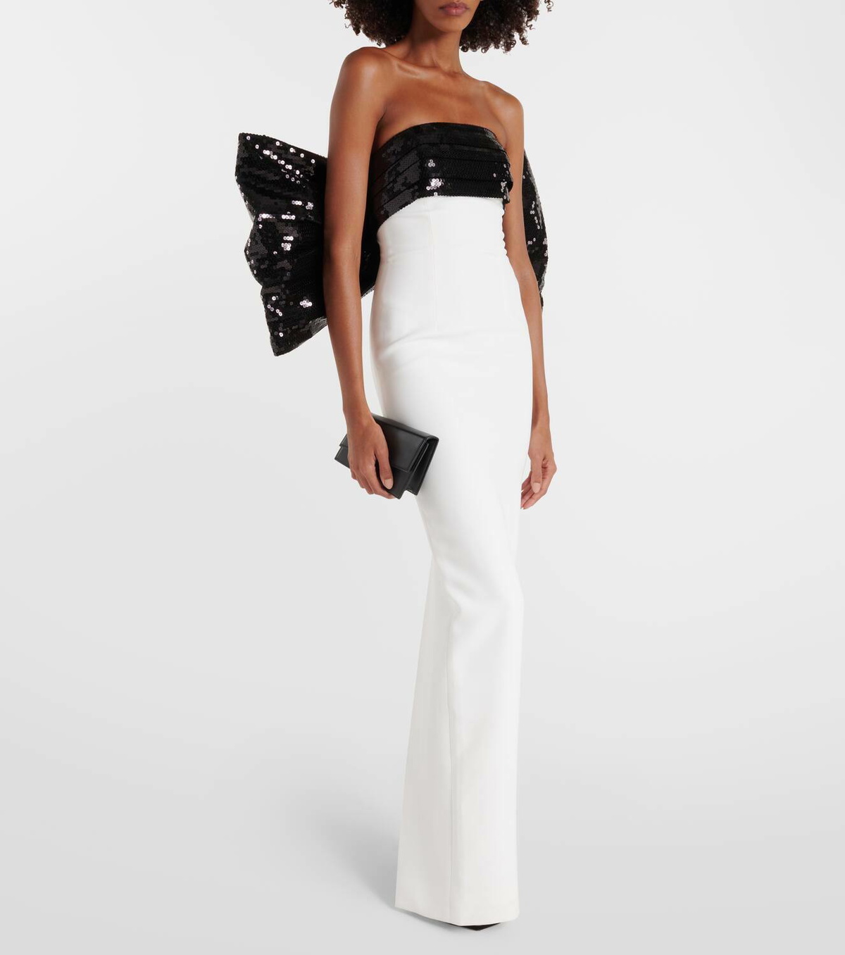 Mônot Sequined bow-detail gown