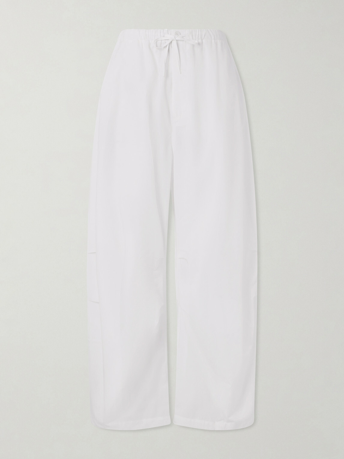 Amomento - Cotton Wide-Leg Trousers - White