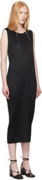 PLEATS PLEASE ISSEY MIYAKE Black Basics Maxi Dress