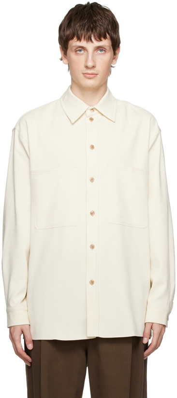 Photo: LEMAIRE Off-White Straight Collar Shirt
