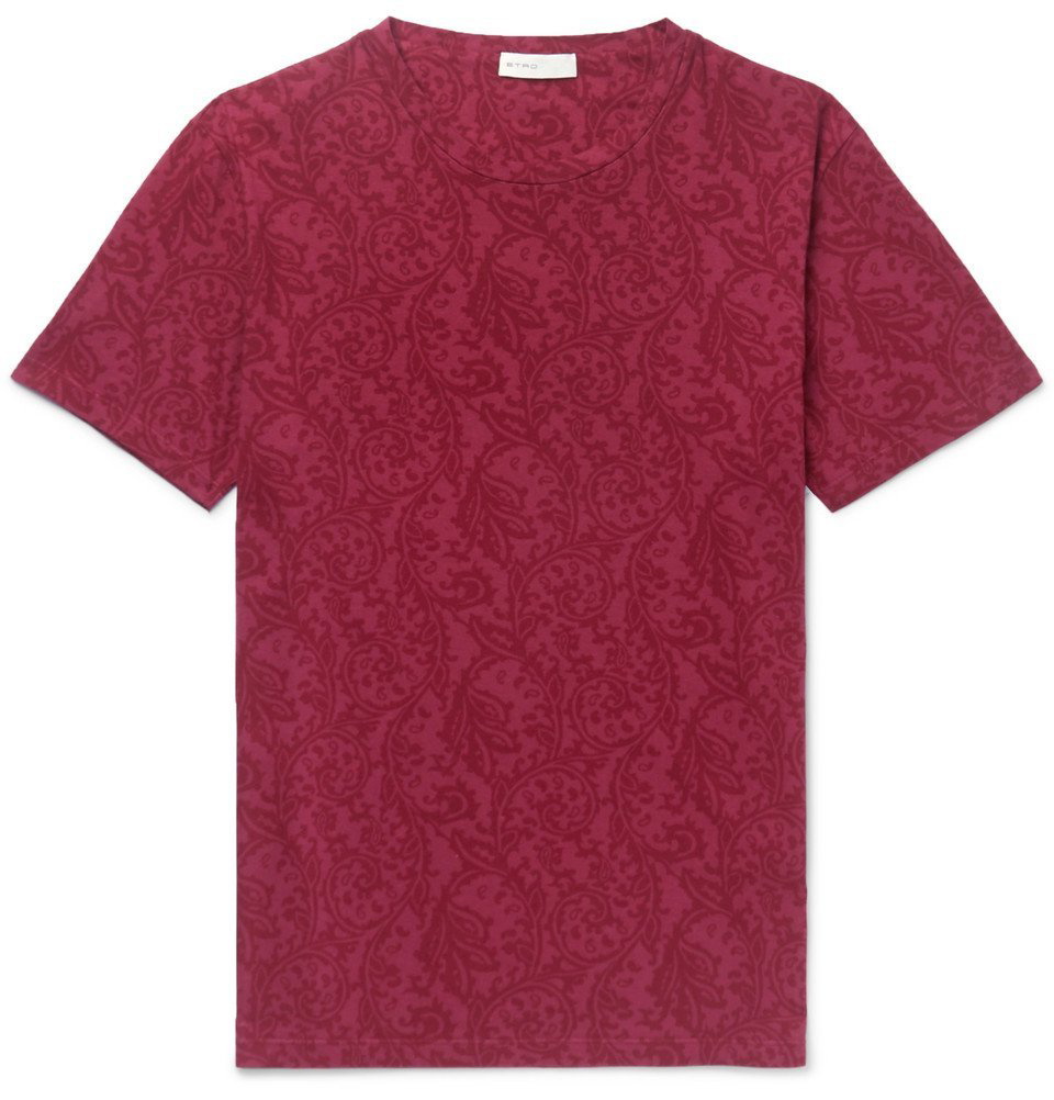 Shop Etro Bandana Print Cotton T-Shirt