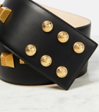 Balmain - Embellished leather belt