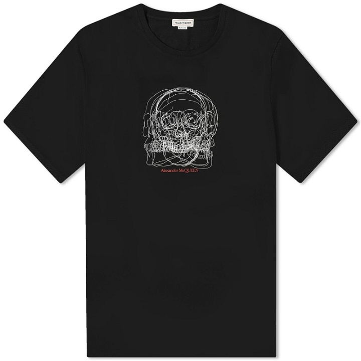 Photo: Alexander McQueen Men's Sketch Skull Print T-Shirt in Black