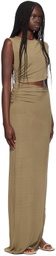 Atlein Taupe Cutout Maxi Dress