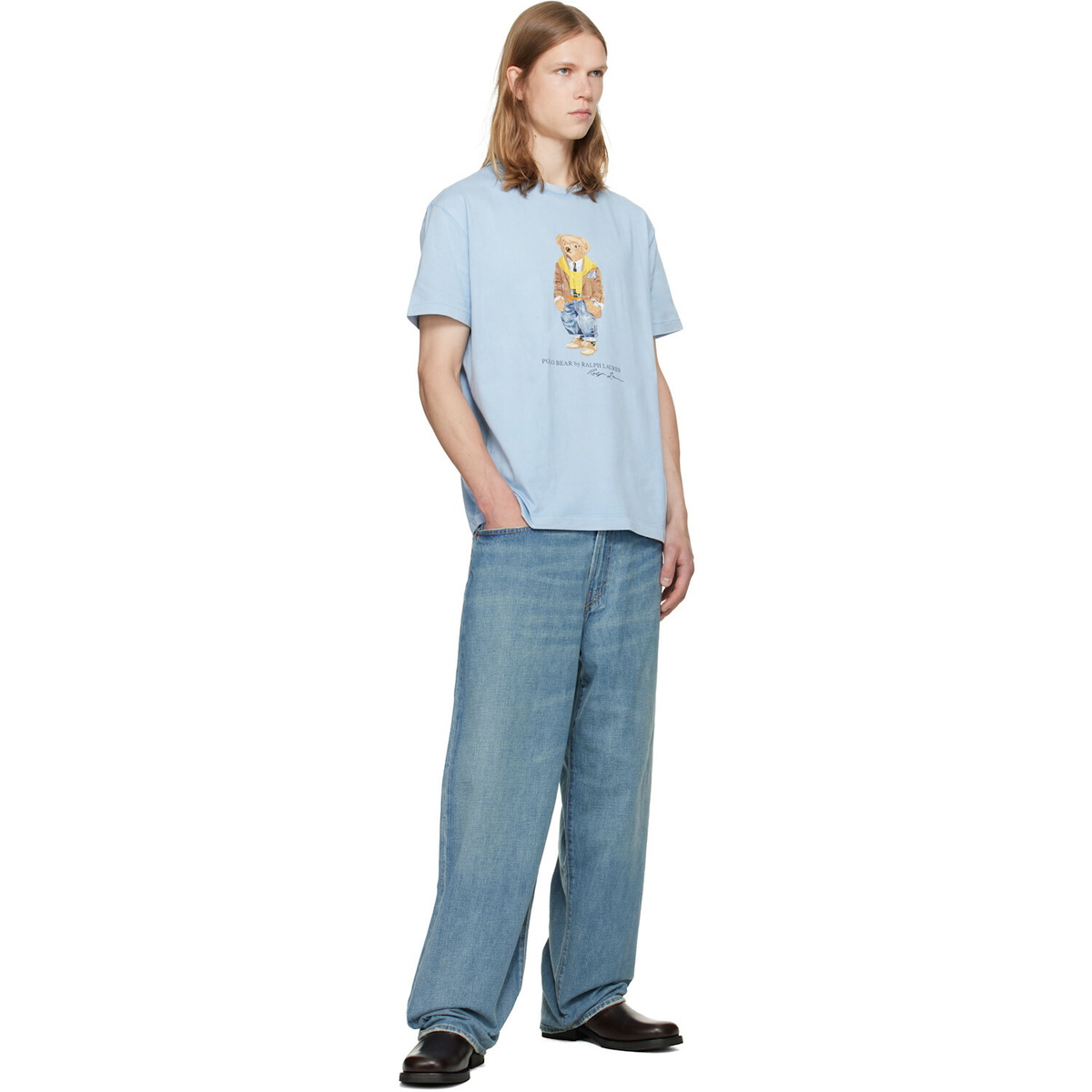 Polo Ralph Lauren Blue Classic Fit Polo Bear Jersey T-shirt