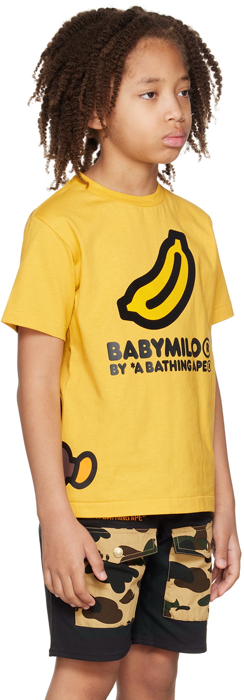 BAPE Kids Yellow BOA Sleeping Baby Milo Banana T-Shirt
