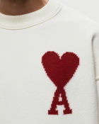 Ami Paris Red Ami De Coeur Sweater White - Mens - Pullovers