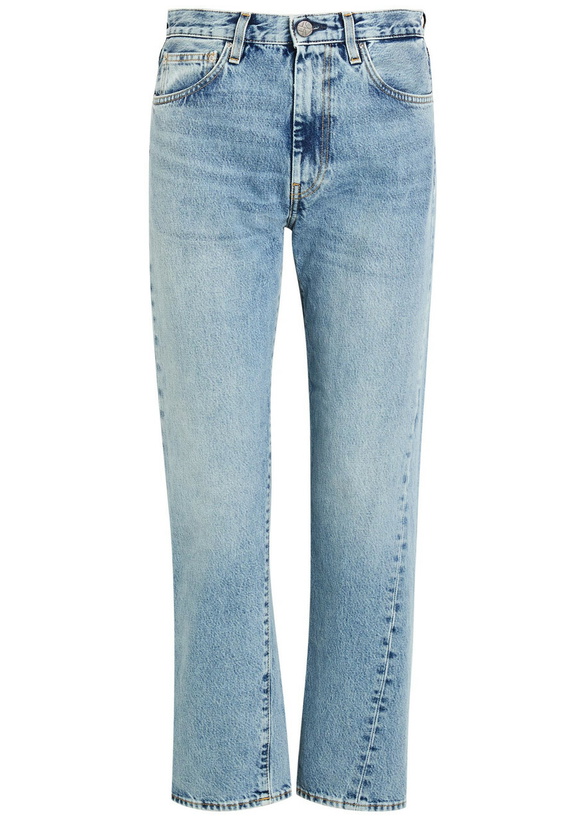 Photo: Toteme Twisted-seam Straight-leg Jeans Light Blue