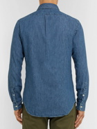 Polo Ralph Lauren - Slim-Fit Button-Down Collar Washed-Denim Shirt - Blue