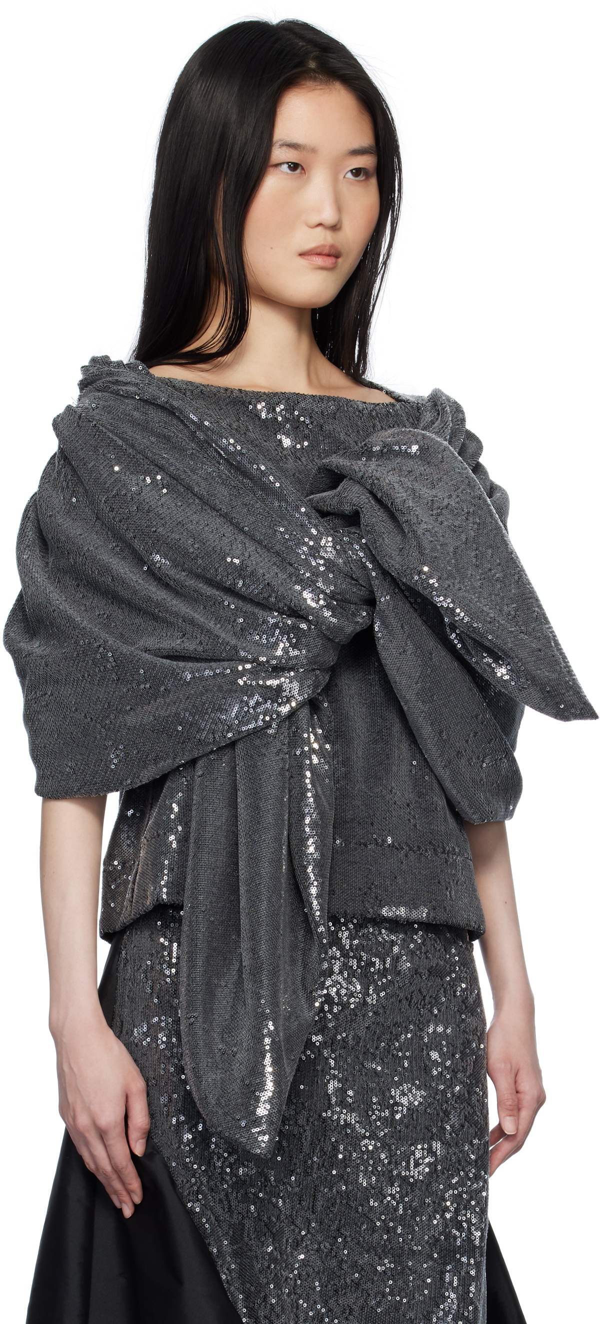 Paula Canovas Del Vas SSENSE Exclusive Silver Castana Blouse