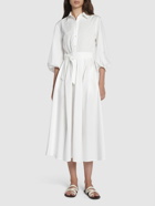 WEEKEND MAX MARA Faenza Cotton Poplin Midi Shirt Dress