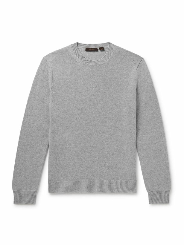 Photo: Incotex - Zanone Slim-Fit Virgin Wool and Cashmere-Blend Sweater - Gray