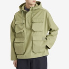 Maison Kitsuné Men's Hooded Popover Jacket in Turf Green