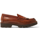 Grenson - Leather Kiltie Loafers - Brown