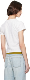 Re/Done White Classic 'Peanuts Crush' T-shirt