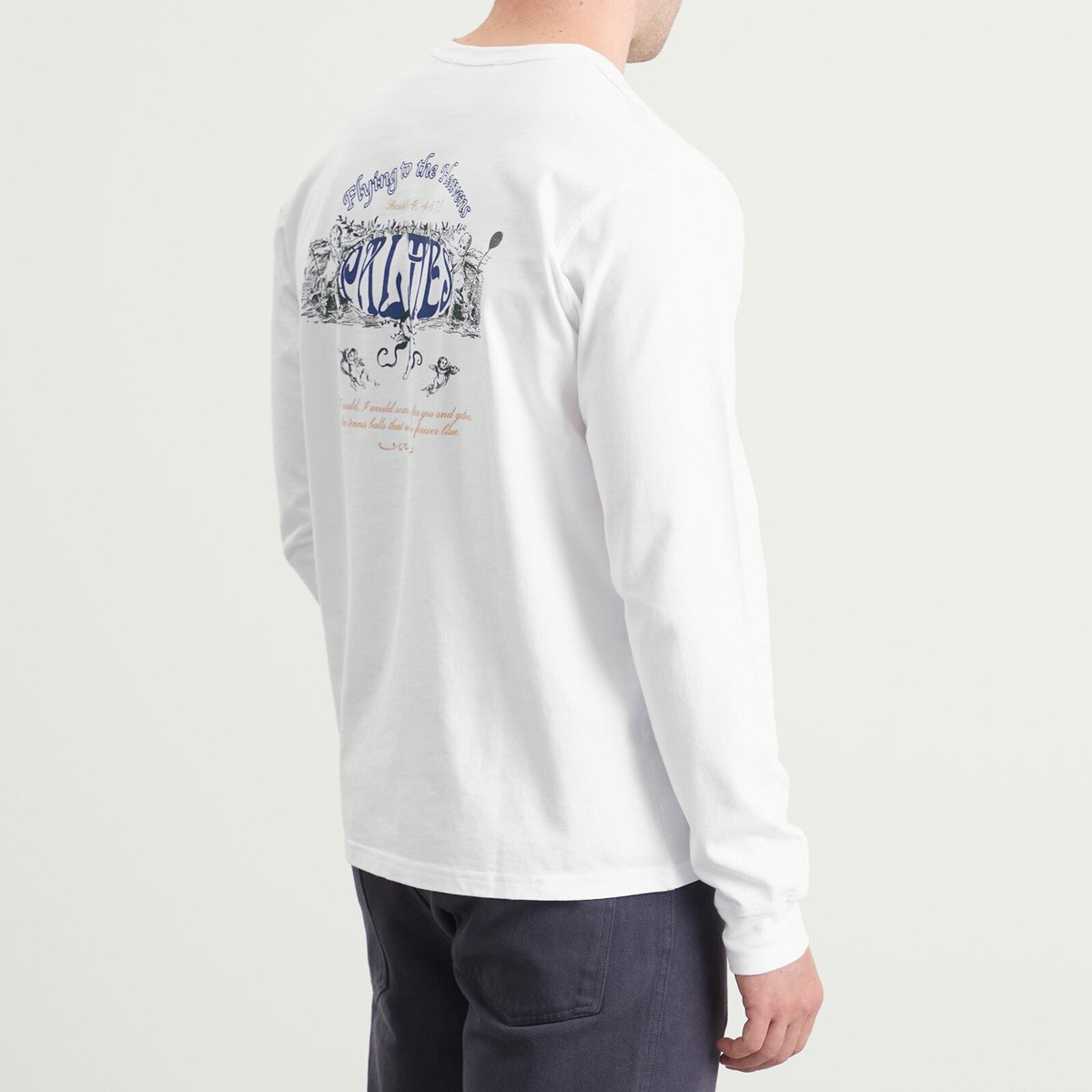 Palmes Men's Angels Long Sleeve T-Shirt in White