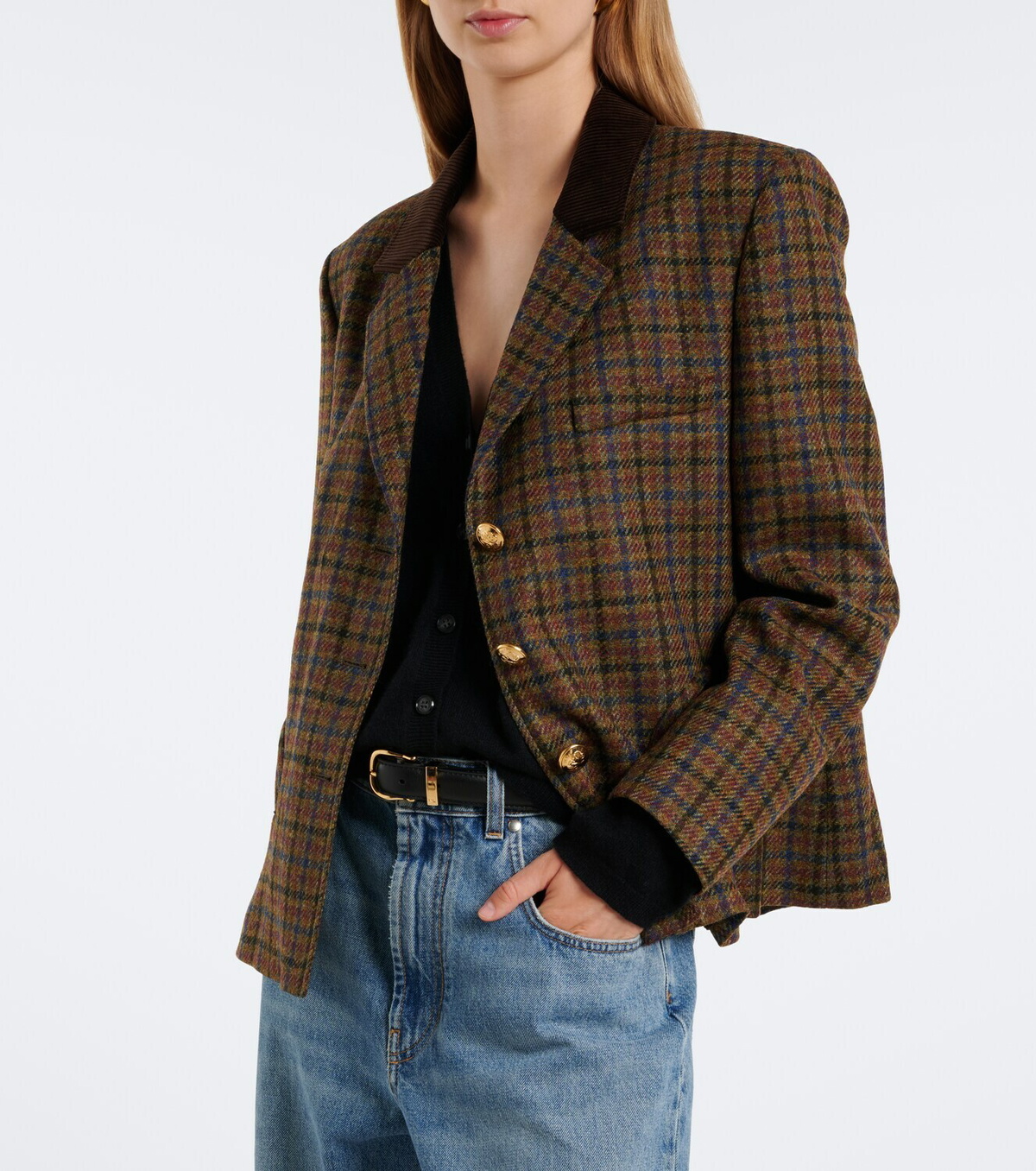 Blazé Milano Amandira Shelley checked virgin wool blazer