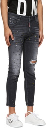 Dsquared2 Black Paint Skater Jeans