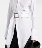 Jean Paul Gaultier Belted cotton-blend shirt dress