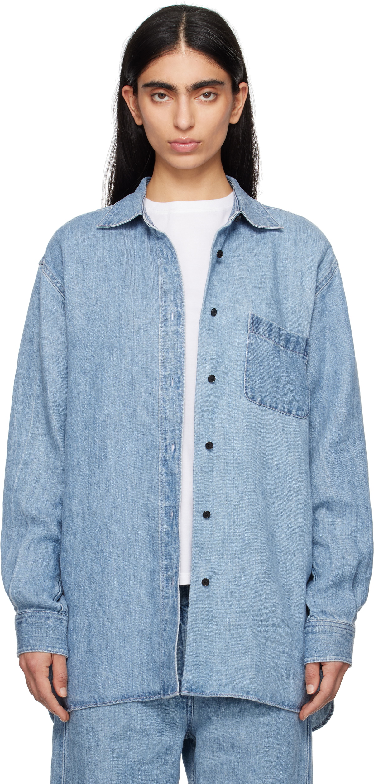 The Row Blue Nesson Denim Shirt The Row