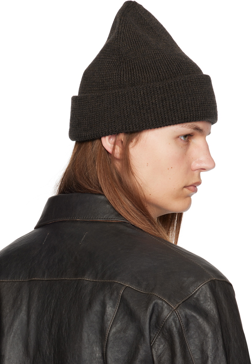 OUR LEGACY Brown Knit Beanie Our Legacy