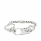 MM6 Maison Margiela Men's Bottle Top Bracelet in Palladio Burattato