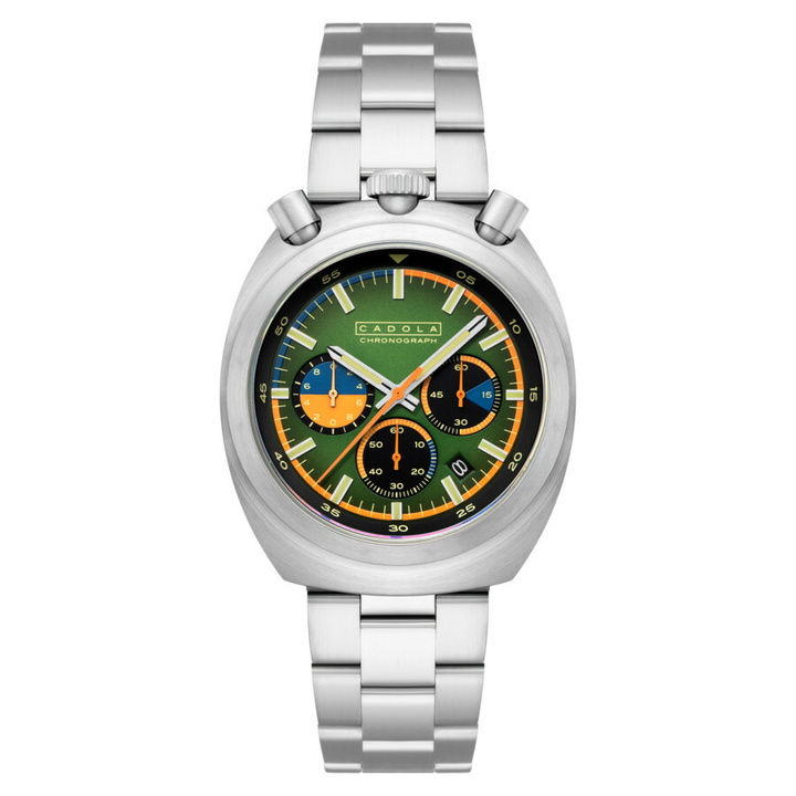 Photo: Cadola Testa Di Toro Chronograph Quartz Green Dial Mens Watch CD-1058-44
