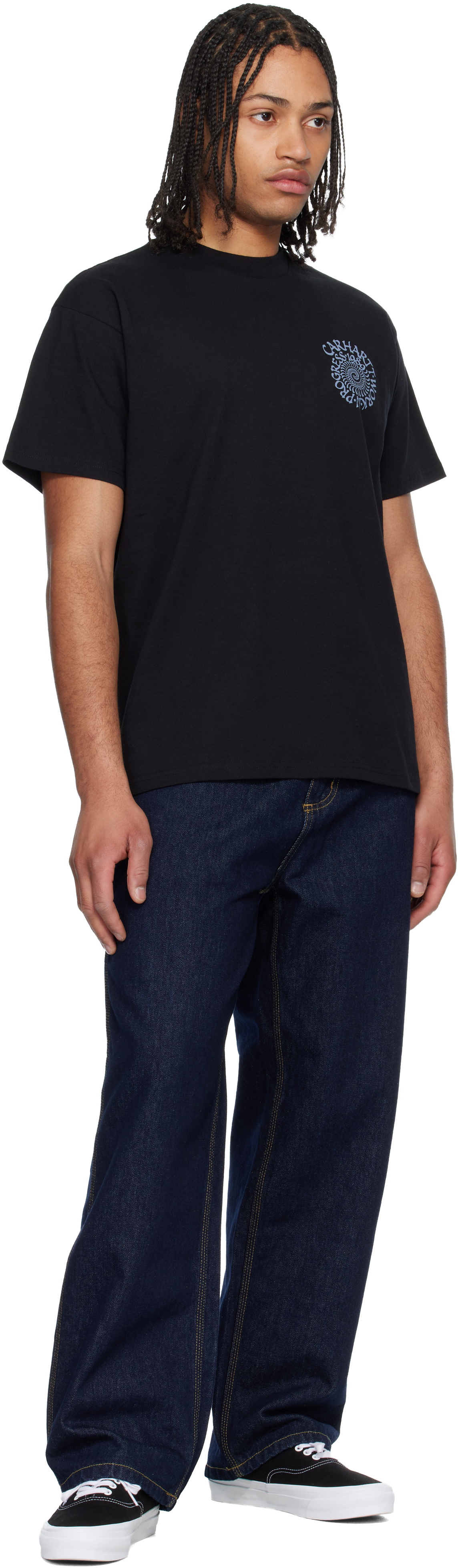 Carhartt Work In Progress Black Spirals T-shirt