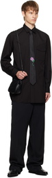 YOHJI YAMAMOTO Black Derby Tie