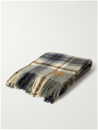 Pendleton - Fringed Checked Virgin Wool Blanket