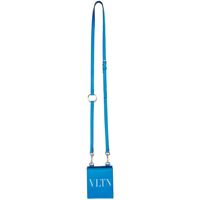 Valentino Blue Valentino Garavani VLTN Neck Wallet Valentino Garavani