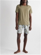 Hanro - Night & Day Printed Linen and Cotton-Blend Pyjama Shorts - Green