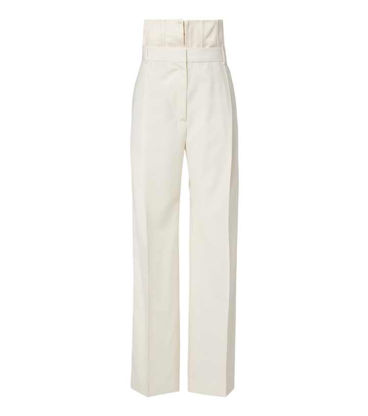Photo: Róhe High-rise wide-leg virgin wool pants