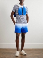 Theory - Zaine Straight-Leg Degradé Cotton-Blend Shorts - Blue