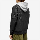 Taion Men's x Beams Lights Reversible MA-1 Down Jacket in Black/Olive
