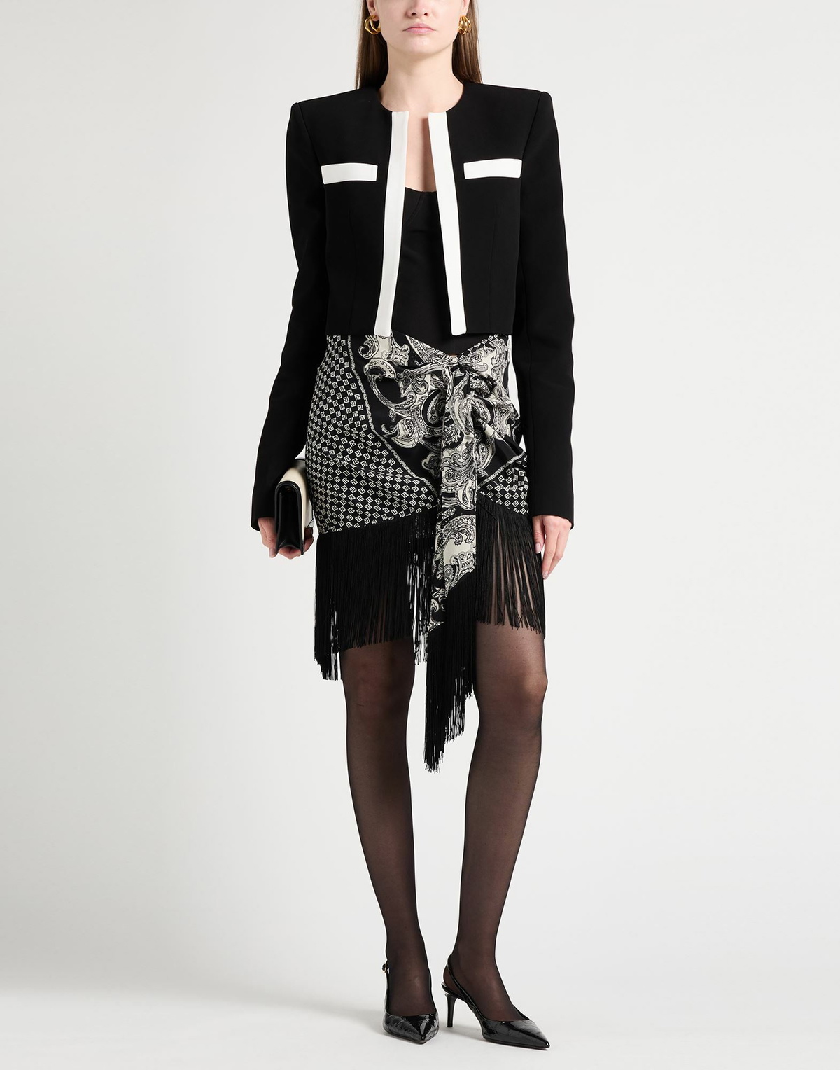 Balmain Womens Midi skirt in Black