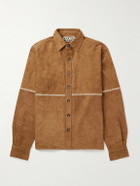 Kartik Research - Rabari Embroidered Suede Jacket - Brown