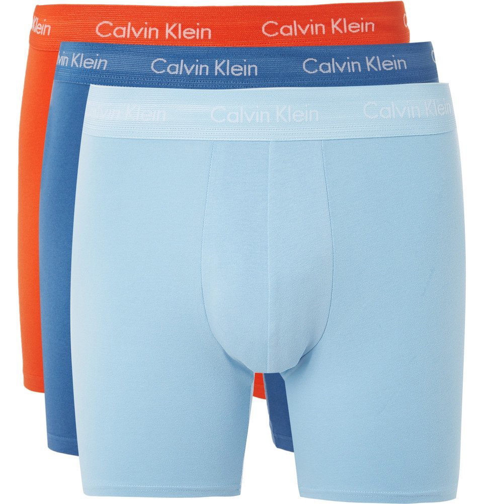 Calvin Klein Underwear - Three-Pack Stretch-Cotton Boxer Briefs - Multi  Calvin Klein Underwear