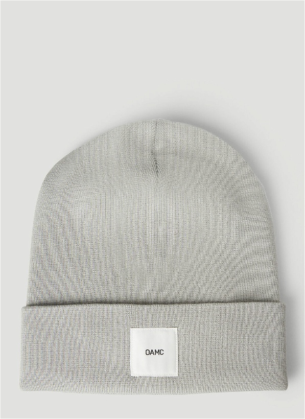 Photo: Logo-Patch Beanie Hat in Grey