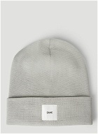 Logo-Patch Beanie Hat in Grey