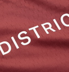 DISTRICT VISION - Air-Wear Logo-Print Stretch-Mesh Tank Top - Burgundy