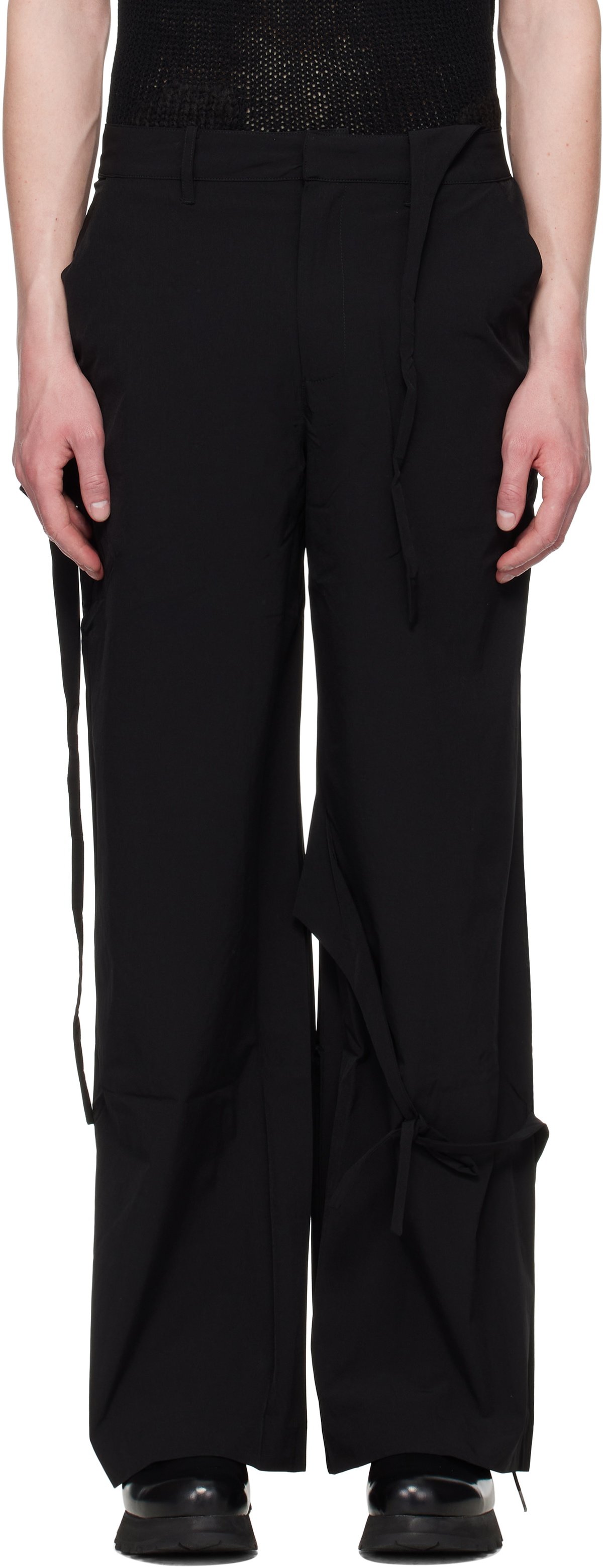 HELIOT EMIL Black Ferro Tailored Cargo Pants Heliot Emil