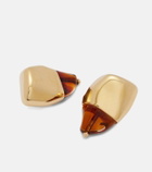 Bottega Veneta Prisma Small 18kt gold-plated earrings