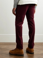 Brunello Cucinelli - Straight-Leg Pleated Cotton-Corduroy Trousers - Red