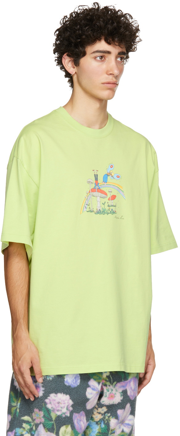 MARTINE ROSE, Acid green Men's T-shirt