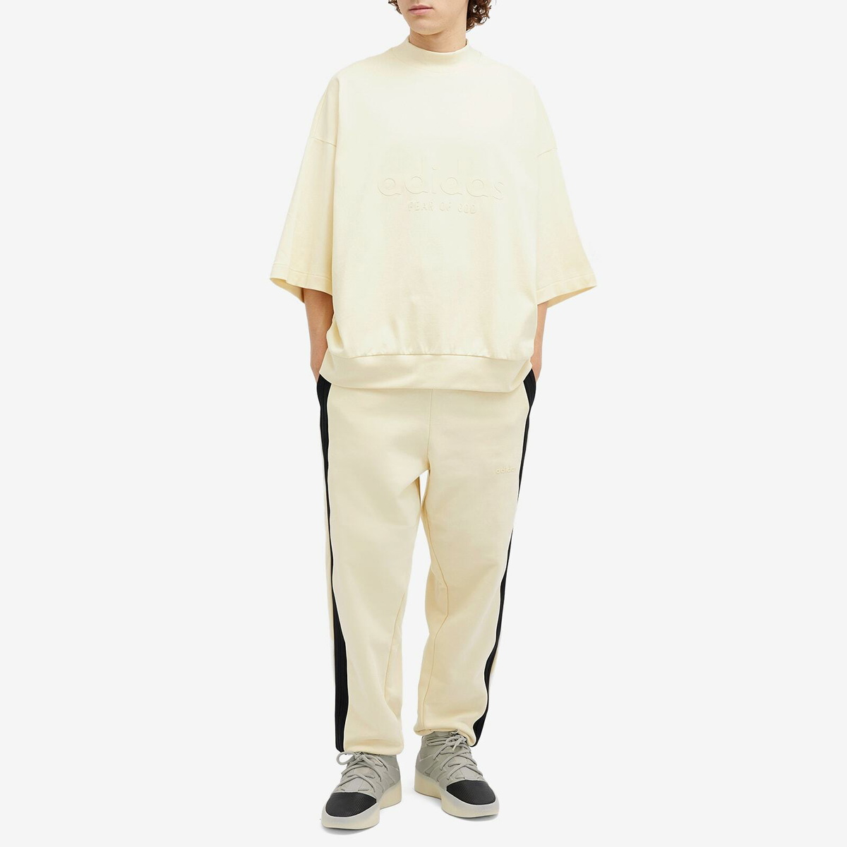 Adidas x FOG Men's Adidas x Fear Of God Athletics Fleece Slim Sweatpant in Pale Yellow/Black