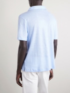 Officine Générale - Simon Linen Polo Shirt - Blue
