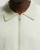 Thisisneverthat Velvet Knit Zip Polo Beige - Mens - Zippers & Cardigans