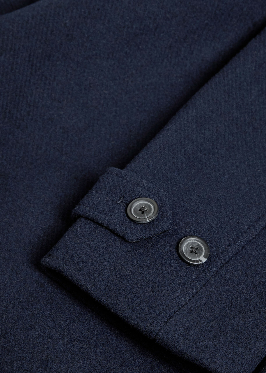 Les Deux Michael Wool-blend Coat Navy