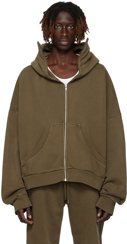 Photo: Entire Studios Brown Full Zip Hoodie